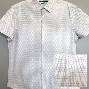 Perry Ellis | Men's L Geometric Button Up Shirt